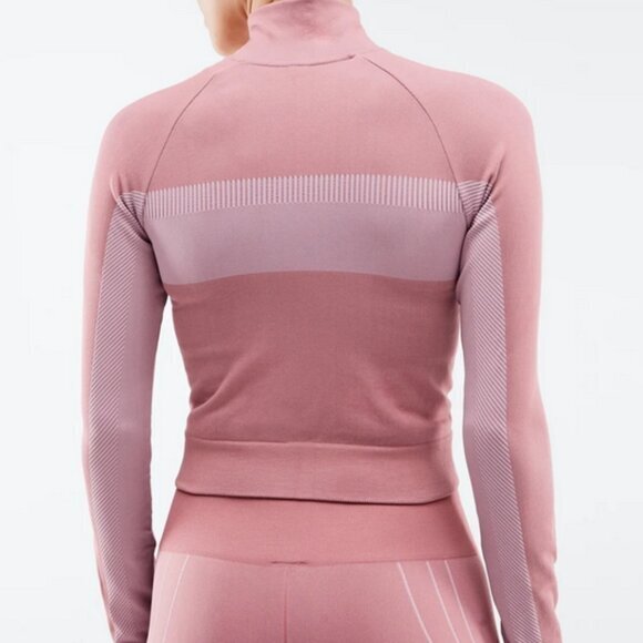 NWT Fabletics pink Tory Cropped Seamless Jacket sz M--SOLD OUT on Fabletics site - Picture 4 of 14